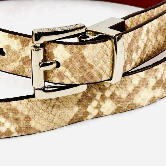 Steve Madden Faux Leather Reversible Belt w/Twist Buckle - Size M - Picture 2 of 11